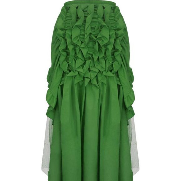Green Tulle Tutu Bustle Wrap Skirt - Picture 2 of 4